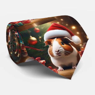 "Santa’s Little Helper: The Christmas Guinea Pig" Neck Tie