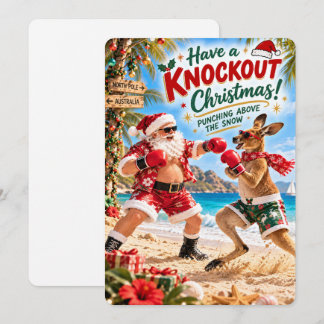 Santa’s Merry Adventures | Boxing with a Kangaroo Holiday Card