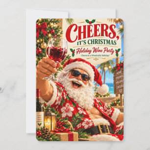 Santa’s Merry Adventures Cheers, It’s Christmas Holiday Card