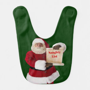 Santa’s Naughty List Baby Bib