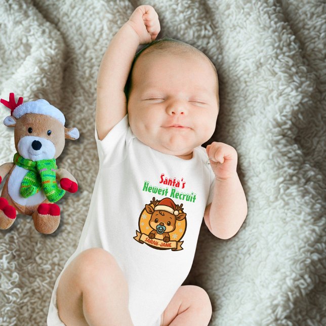 Santa’s Newest Recruit - Cute Christmas Baby Bodysuit (Creator Uploaded)