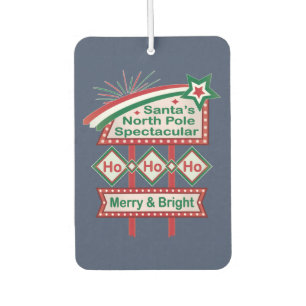 Santa’s Retro Marquee – Ho Ho Ho Merry & Bright Air Freshener