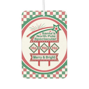 Santa’s Retro Marquee – Ho Ho Ho Merry & Bright Air Freshener