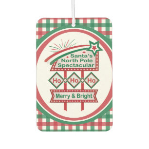 Santa’s Retro Marquee – Ho Ho Ho Merry & Bright Air Freshener