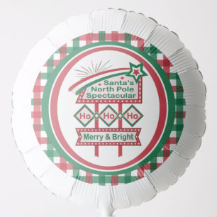 Santa’s Retro Marquee – Ho Ho Ho Merry & Bright Balloon