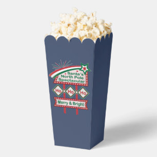 Santa’s Retro Marquee – Ho Ho Ho Merry & Bright Favor Boxes