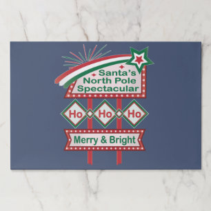 Santa’s Retro Marquee – Ho Ho Ho Merry & Bright Paper Pad