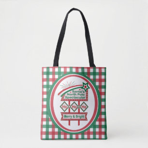 Santa’s Retro Marquee – Ho Ho Ho Merry & Bright Tote Bag