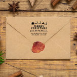 Santa’s Sledge Merry Christmas Return Address Self-inking Stamp<br><div class="desc">Create your own self-inking stamp with our easy-to-use templates. Featuring reindeer,  Santa and his sledge with “Merry Christmas” in a retro style. Your family name and return address details are displayed below in script and sans-serif fonts.</div>