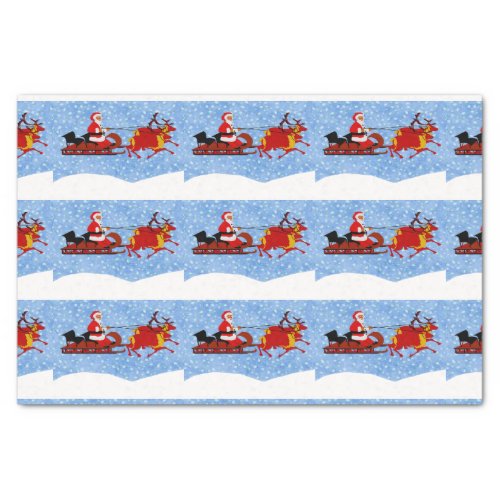 Santas Sleigh Tissue Paper