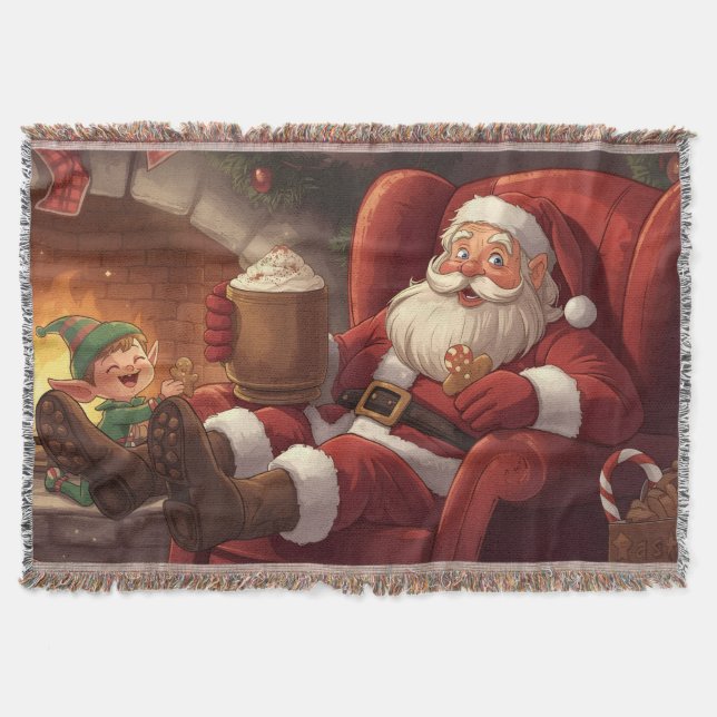  Santa’s Snuggle Time: Christmas Santa Blanket (Front)