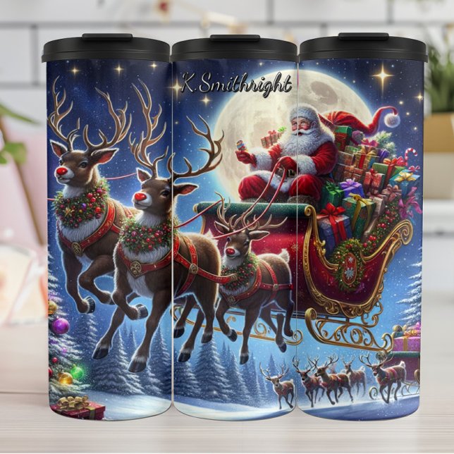 Santa’s Spellbound Christmas Ride Thermal Tumbler (Creator Uploaded)