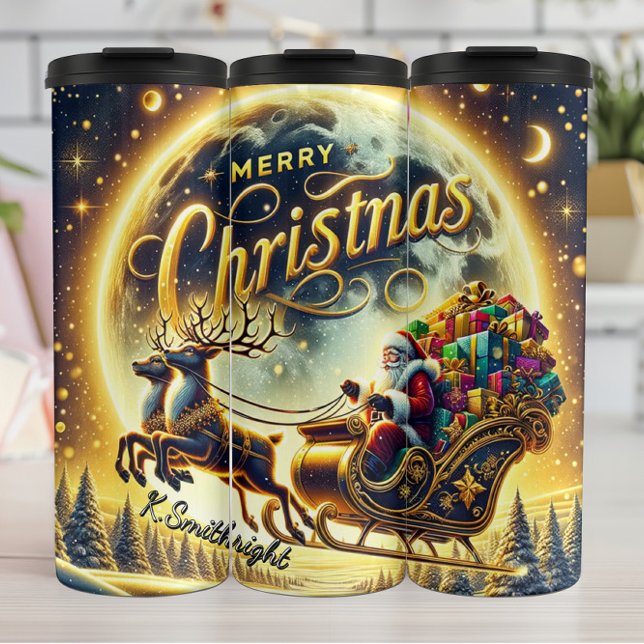 Santa’s Starlit Holiday Dash Thermal Tumbler (Creator Uploaded)