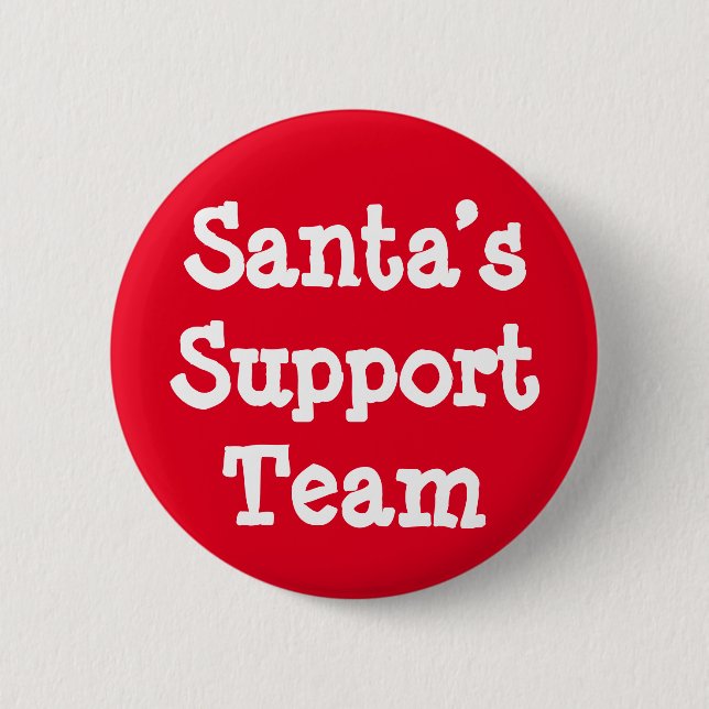 Santa’s Support Team Button (Front)
