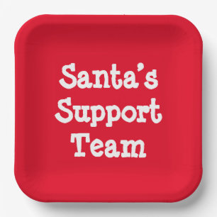Santa’s Support Team Paper Plates