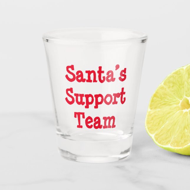Santa’s Support Team Shot Glass (Front)