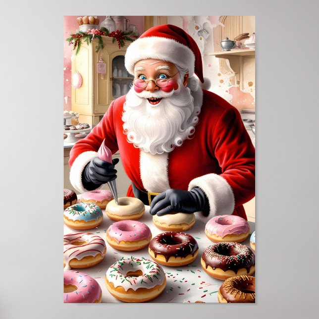  Santa’s Sweet Workshop Wall Art Print (Front)