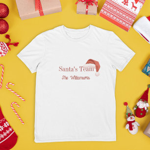 Santa’s Team Personalized Family Christmas T-Shirt