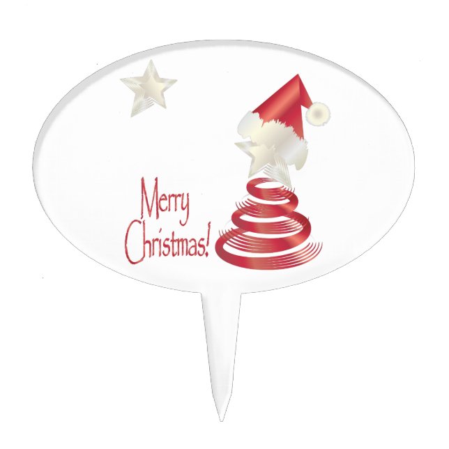 Santa s Tree Cake Topper (Front)