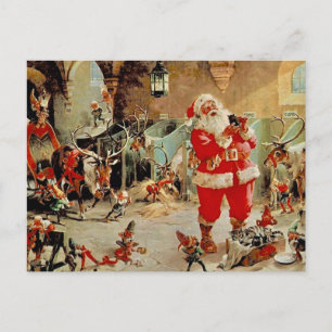 Santa"s Workshop Postcard