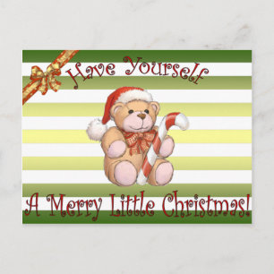 Santa’s Workshop ~ Teddy Bear ~Christmas ~Holiday~ Holiday Postcard