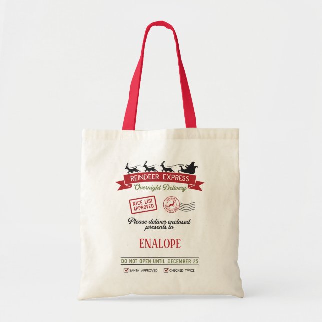 Santa Sack Christmas  Tote Bag (Front)