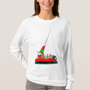 Santa Sailing at Christmas T-Shirt