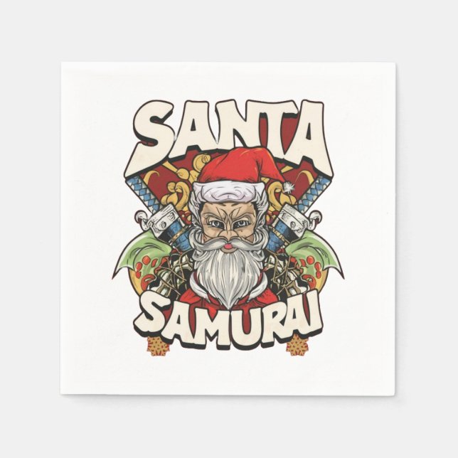 Santa Samurai Napkins (Front)
