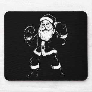 Santa Santa, Boxer Boxing Kickboxing Christmas Mar Mouse Pad