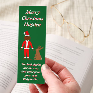 Santa Sasquatch and Jackalope Christmas Custom Bookmarks