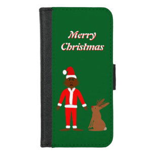 Santa Sasquatch and Jackalope Christmas Custom iPhone 8/7 Wallet Case