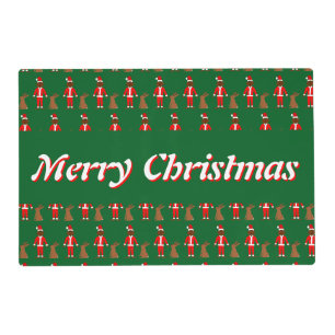 Santa Sasquatch and Jackalope Christmas Custom Placemat