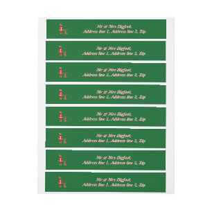 Santa Sasquatch and Jackalope Christmas Custom Wrap Around Address Label