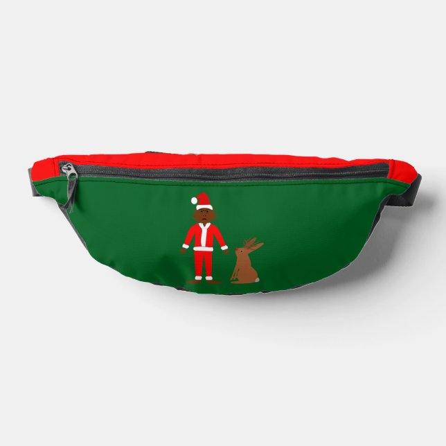 Santa Sasquatch and Jackalope Christmas Fanny Pack (Lay Down)