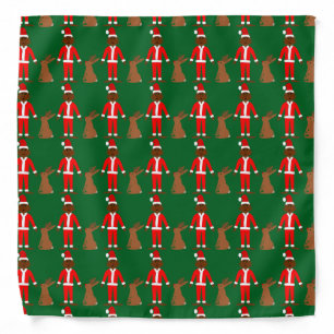 Santa Sasquatch and Jackalope Christmas Patterned Bandana