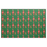 Santa Sasquatch and Jackalope Christmas Patterned Fabric