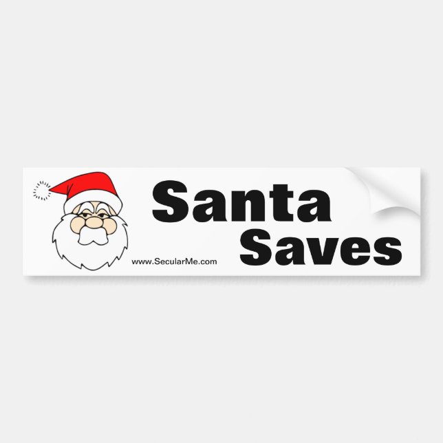 Santa Saves Bumper Sticker (Front)