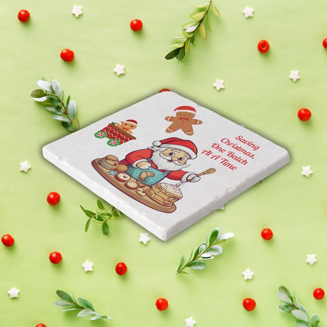 Santa Saving Christmas One Batch at a Time | Trivet (Creator Uploaded)