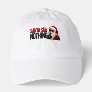 🎅 Santa Saw Nothing Funny Christmas Quote 😎 Hat