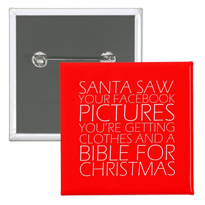 Santa Saw Your Facebook Picture Button