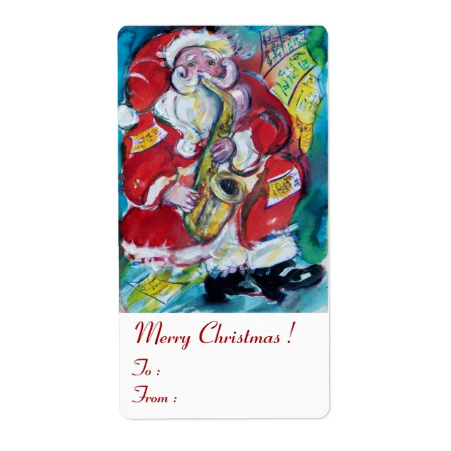 SANTA & SAX, CHRISTMAS JAZZ PARTY LABEL (Front)