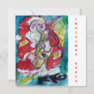 SANTA & SAX, CHRISTMAS PARTY INVITATION