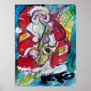SANTA & SAX, CHRISTMAS PARTY POSTER
