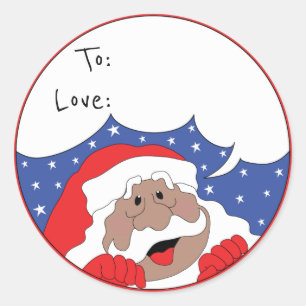Santa Says Classic Round Sticker