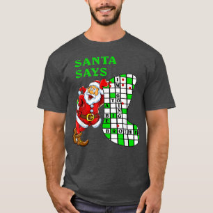 Santa Says Crossword Puzzle Pregnancy Announcement T-Shirt