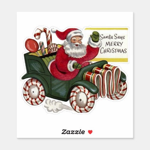 Santa Says Merry Christmas Sticker