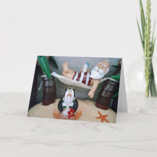 SANTA SAYS "RELAX AND ENJOY" CHRISTMAS HOLIDAY CARD