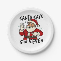 Santa Says Six Seven 6 7 Funny Brainrot Christmas