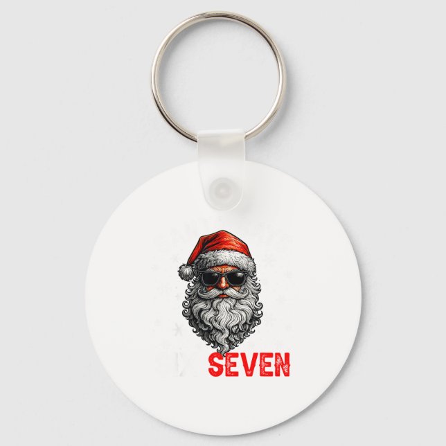Santa Says Six Seven 6 7 Gen Z Alpha Meme Slang Ch Keychain (Front)