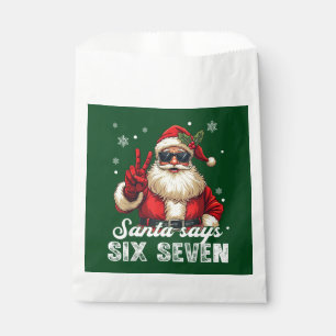 Santa Says SIX SEVEN – Funny Christmas Meme Favor Bag